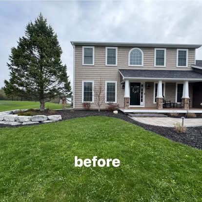 Finished front yard and entry